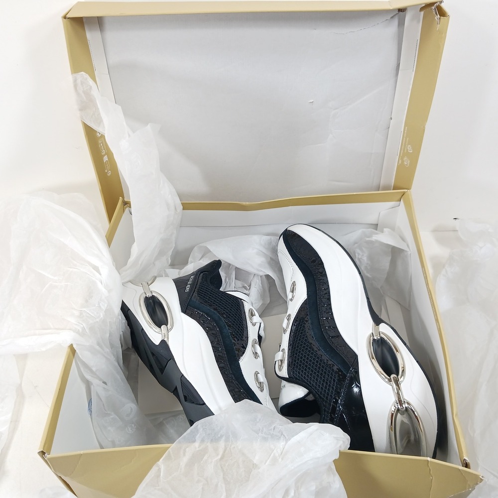 Michael Kors Toni Trainer Circular Air Mesh XL Black White Sneakers 9.5M - Picture 8 of 16